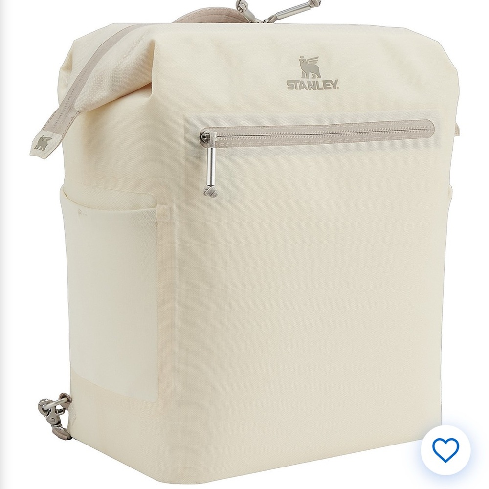 Stanley Cream Backpack with Silver Accents
